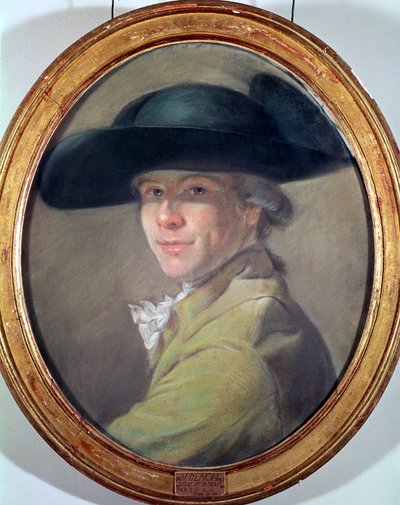 Auto-retrato, c.1780 (pastel) de Dominique Vivant Denon